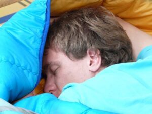 Closeup shot of a boy sleeping